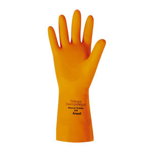 Latex Glove Orange Small 1 Pair