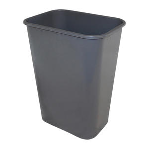 Soft-Sided Plastic Wastebasket Gray 41 qt 1/ea.