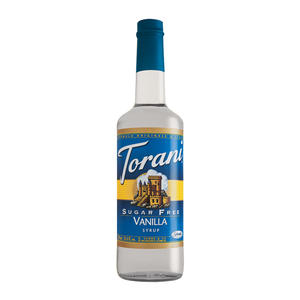 Torani Vanilla Syrup Sugar Free PET 750 ml. 4/ct.