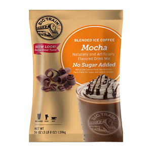 Big Train Mocha Latte No Sugar Added Blended Ice Coffee Mix 3.5 lb. 5/ct.