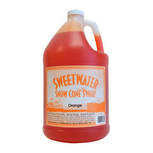 Sweetwater Snow Cone Orange Syrup 1 gal. 4/ct.