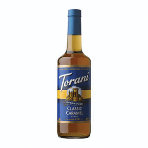 Torani Caramel Classic Syrup Sugar Free PET 750 ml. 4/ct.