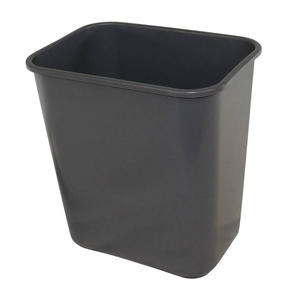 Soft-Sided Plastic Wastebasket Gray 28 qt 1/ea.