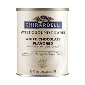 Ghirardelli Sweet Ground White Chocolate Powder Can 3 lb. 6/ct.