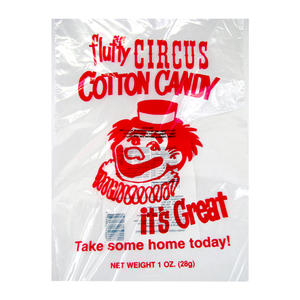 Clown Print Cotton Candy Pak Bags 1000/ct.