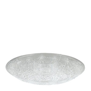 Crystalware Crystal Cut Tray 4-Section Round 15" 1/ea.