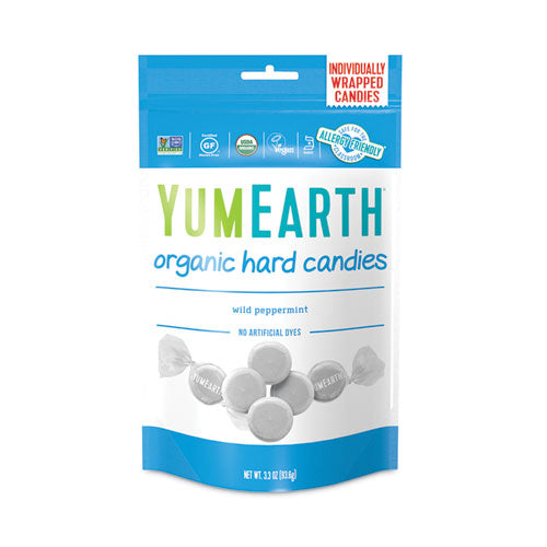 Organic Wild Peppermint Hard Candies, 3.3 Oz Bag, 3/pack, Ships In 1-3 Business Days