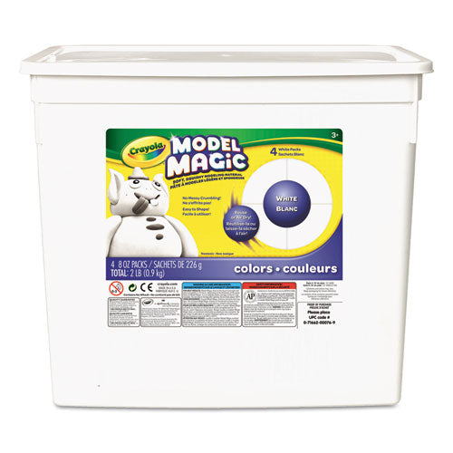 Model Magic Modeling Compound, 8 Oz Packs, 4 Packs, White, 2 Lbs