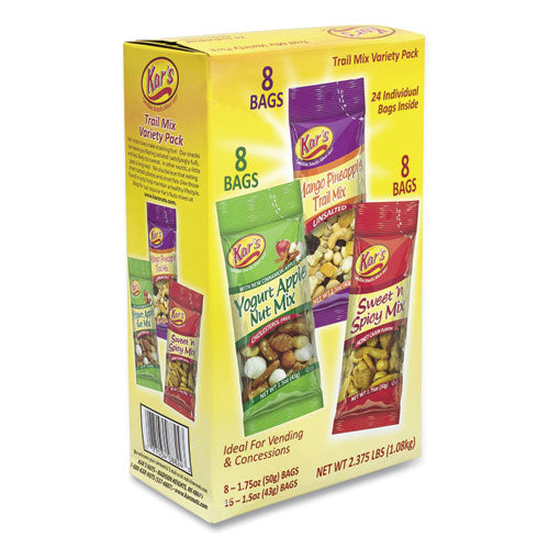 Trail Mix Variety Pack, Assorted Flavors, 24 Packets/box, Ships In 1-3 Business Days