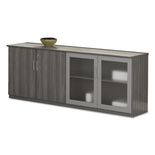 Medina Series Low Wall Cabinet With Doors, 72w X 20d X 29.5h, Gray Steel, Box2