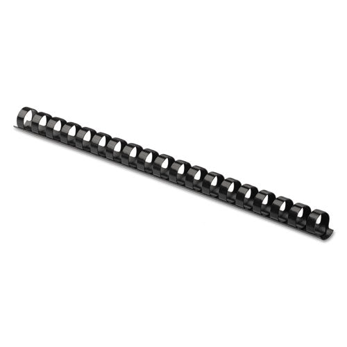 Plastic Comb Bindings, 3/8" Diameter, 55 Sheet Capacity, Black, 100/pack