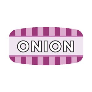 Bollin Label - Onion 4 Color Process/UV 0.625x1.25 In. Rectangular 1000 ...