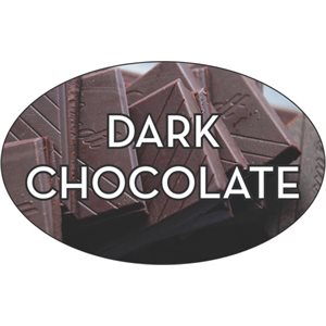 Label - Dark Chocolate 4 Color Process 1.25x2 In. Oval 500/rl
