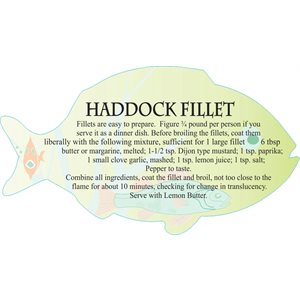 Label - Haddock Fillet 4 Color Process 1.75x3.125 In. Fish Shape 250roll