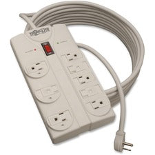 Protect It! Surge Protector, 8 Ac Outlets, 25 Ft Cord, 1,440 J, Light Gray