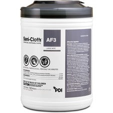 PDI Sani-Cloth AF3 Germicidal Wipes - Wipe - 6" Width x 6.75" Length - 160 / Canister - 1 Each - White