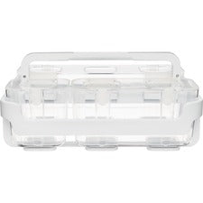 Stackable Caddy Organizer With S, M And L Containers, Plastic, 10.5 X 14 X 6.5, White Caddy/clear Containers