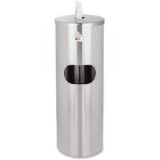 Standing Stainless Wipes Dispener, 12 X 12 X 36, Cylindrical, 5 Gal, Stainless Steel