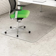 Deflecto Earth Source Hard Floor Chair Mat - Commercial, Carpet, Hard Floor - 48" Length x 36" Width x 0.10" Thickness - Rectangle - Clear