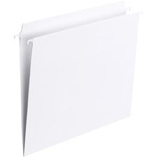 Smead FasTab Straight Tab Cut Letter Recycled Hanging Folder - 8 1/2" x 11" - Assorted Position Tab Position - White - 10% Recycled - 20 / Box