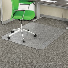 Deflecto EconoMat Chair Mat - Commercial, Carpet - 48" Length x 36" Width x 0.10" Thickness - Rectangle - Clear