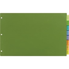 Avery&reg; Big Tab Index Divider - 8 x Divider(s) - Write-on, Print-on Tab(s) - 8 - 8 Tab(s)/Set - 11" Divider Width x 17" Divider Length - 3 Hole Punched - Multicolor Plastic Divider - Multicolor Plastic Tab(s) - 8 / Set