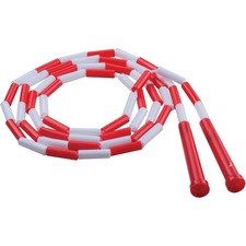 Segmented Plastic Jump Rope, 7 Ft, Red/white