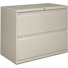 HON Brigade 800 H882 Lateral File - 36" x 19.3" x 28.4" - 2 Drawer(s) - Finish: Light Gray