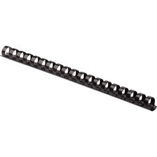 Plastic Comb Bindings, 3/8" Diameter, 55 Sheet Capacity, Black, 100/pack