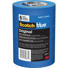 ScotchBlue Multi-Surface Painter's Tape - 60 yd Length x 0.94" Width - Paper - 6 / Pack - Blue