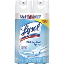 Lysol Linen Disinfectant Spray - Ready-To-Use Spray - 19 oz (1.19 lb) - Crisp Linen Scent - 2 / Pack - Clear
