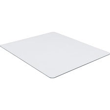 Lorell Tempered Glass Chairmat - Floor - 50" Length x 44" Width x 0.25" Thickness - Rectangle - Tempered Glass - Clear