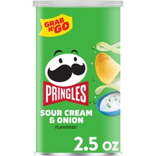 Pringles&reg Sour Cream & Onion - Sour Cream, Onion - Can - 1 Serving Can - 2.50 oz - 12 / Carton