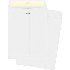 Business Source Double-prong Clasp Envelopes - Clasp - #90 - 9" Width x 12" Length - 28 lb - Clasp - Wove - 100 / Box - White