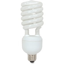 Satco 40-watt T4 Spiral CFL Bulb - 40 W - 120 V AC - Spiral - T4 Size - White Light Color - E26 Base - 10000 Hour - 6920.3&deg;F (3826.8&deg;C) Color Temperature - 82 CRI - Energy Saver - 1 Each