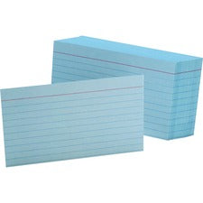 Ruled Index Cards, 3 X 5, Blue, 100/pack