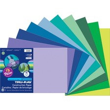 Tru-Ray Construction Paper - Project, Bulletin Board - 18"Width x 12"Length - 1 / Pack - Cool Assorted - Paper