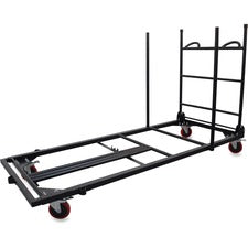 Lorell Blow Mold Rectangular Table Trolley Cart - Steel - x 30.3" Width x 75.9" Depth x 45.3" Height - Charcoal - For 20 Devices - 1 Each