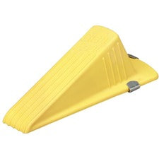 Giant Foot Magnetic Doorstop, No-slip Rubber Wedge, 3.5w X 6.75d X 2h, Yellow