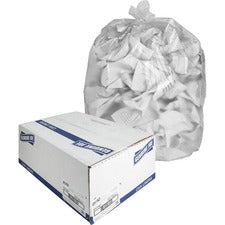 Genuine Joe High-Density Can Liners - Medium Size - 33 gal Capacity - 33" Width x 40" Length - 0.43 mil (11 Micron) Thickness - High Density - Clear - Resin - 500/Carton - 25 Per Roll - Office Waste, Industrial Trash