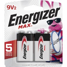 Max Alkaline 9v Batteries, 2/pack