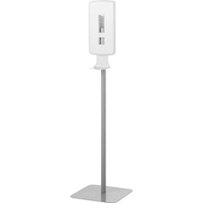Dial Professional FIT Sanitizer Dispenser Floor Stand - 58.3" Height x 15.7" Width x 15.7" Depth - Floor Stand - Metal, Rubber - White