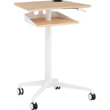 Safco Active Collection Vum Mobile Workstation - 25.3" x 19.8" x 47.8" - 2 Shelve(s) - Finish: Natural