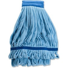 Genuine Joe Microfiber Wet Mophead Refill - MicroFiber - Blue