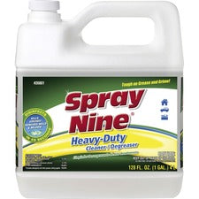 Spray Nine Heavy-Duty Cleaner/Degreaser w/Disinfectant - Liquid - 128 fl oz (4 quart) - 1 Each - Clear