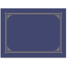 Certificate/document Cover, 12.5 X 9.75, Metallic Blue, 6/pack