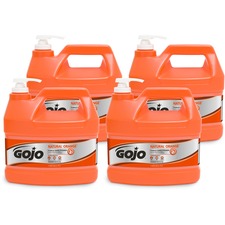 Gojo&reg; Natural Orange Pumice Hand Cleaner - Citrus Scent - 1 gal (3.8 L) - Hand - White - 4 / Carton