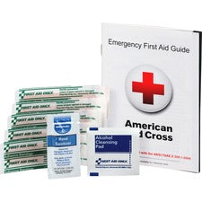 First Aid Guide W/supplies, 9 Pieces