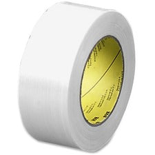 Scotch Premium-Grade Filament Tape - 60 yd Length x 2" Width - 6.6 mil Thickness - 3" Core - Synthetic Rubber - Glass Yarn Backing - 1 / Roll - Clear
