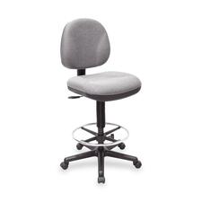 Lorell Pneumatic Adjustable Multi-task Stool - Gray Seat - Gray - 1 Each